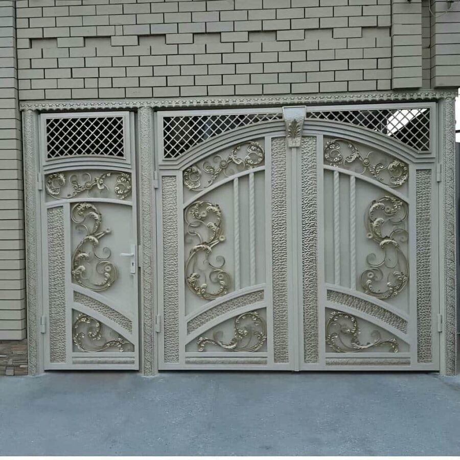 درب فرفورژه ورودی پارکینگ ساختمان زیبا