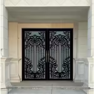 انتخاب درب فلزی ساده و شیک ورودی ساختمان مدرن