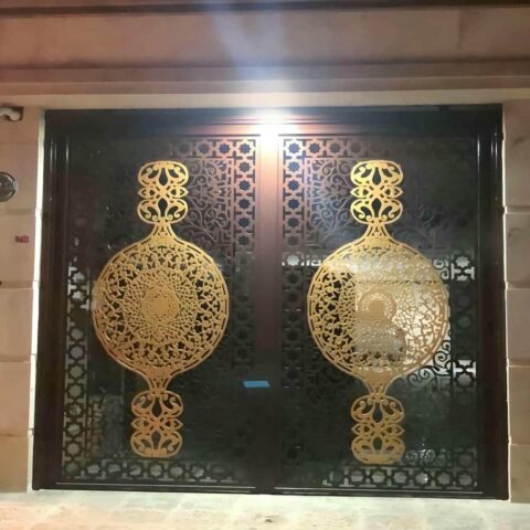 خرید درب آهنی ورودی ساختمان مدرن شیک