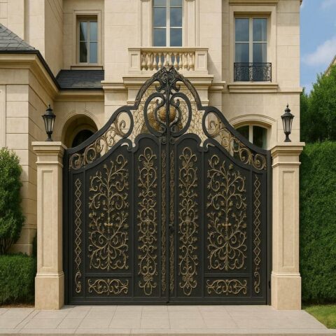 درب مدل میخک فرفورژه کلاسیک