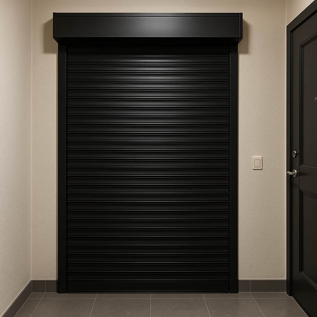 نصب کرکره برقی تیغه آلومینیومی در کیش