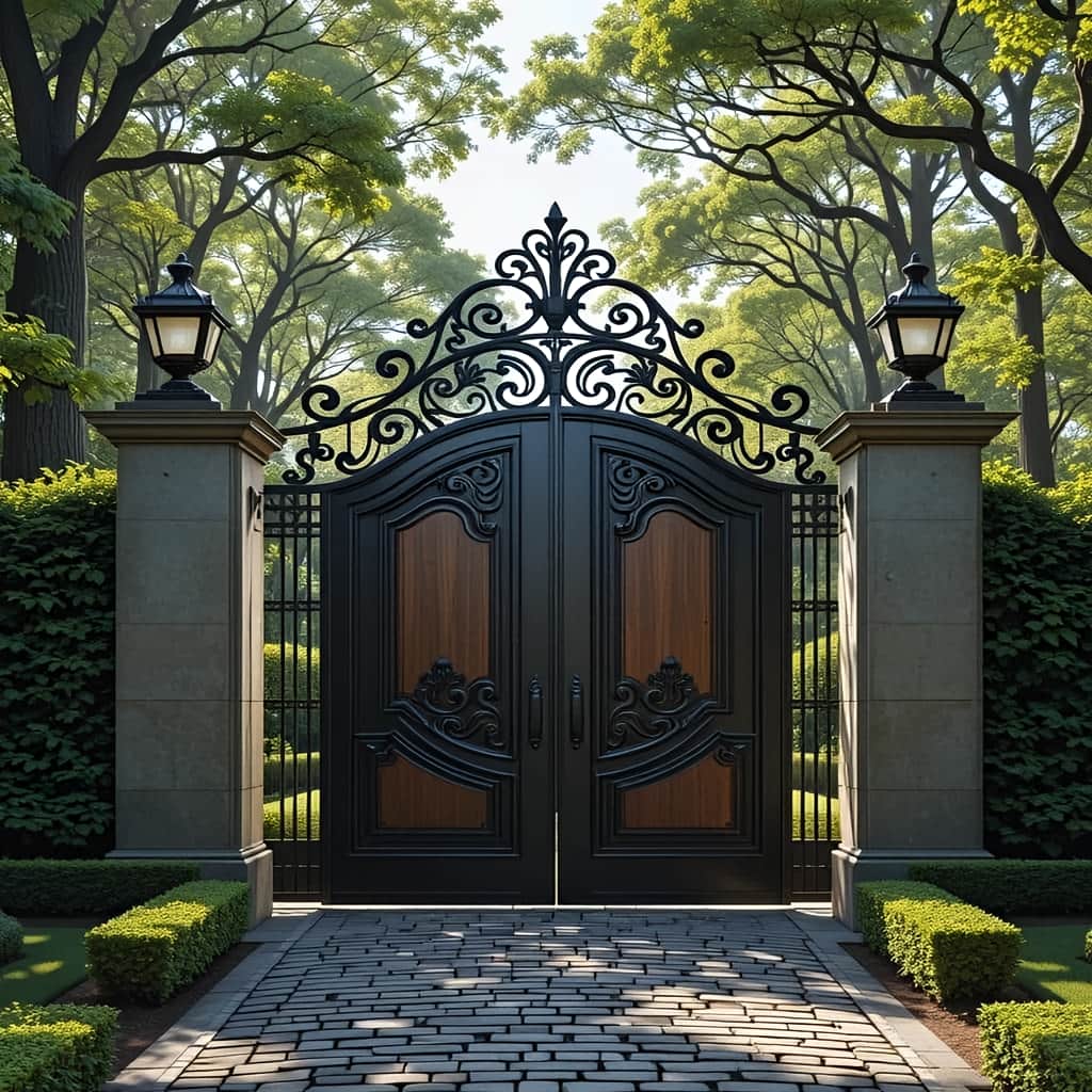 کارخانه درب حیاط آهنی مدرن در محمودآباد