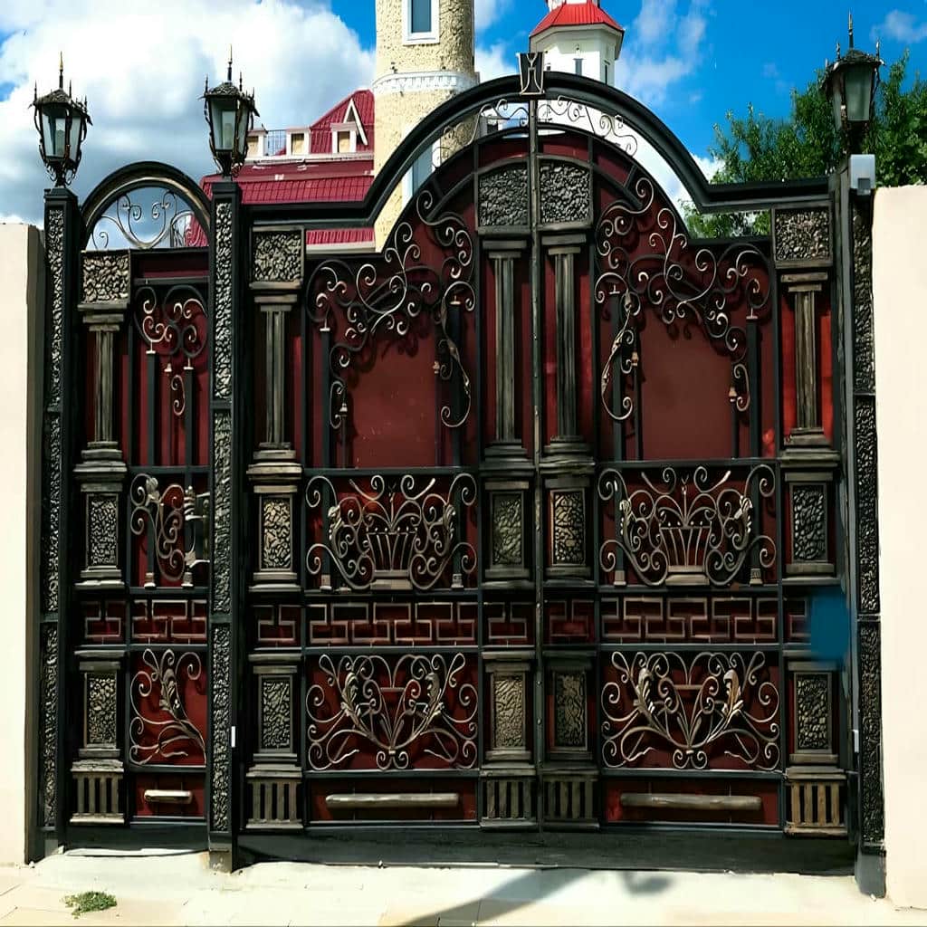 کارخانه درب حیاط آهنی مدرن در استان گیلان
