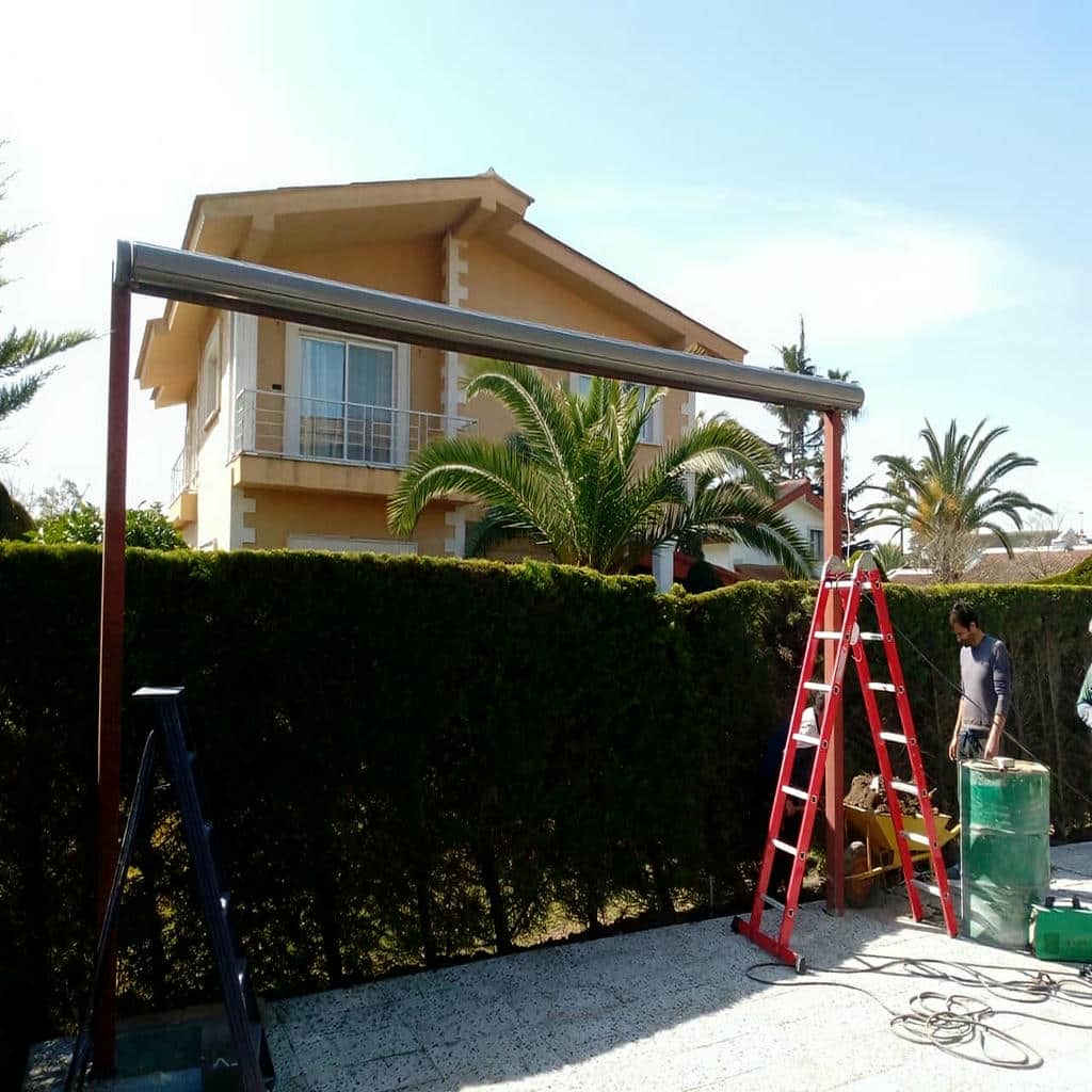 نصب سایبان برقی پارچه ضد UV در خرم آباد