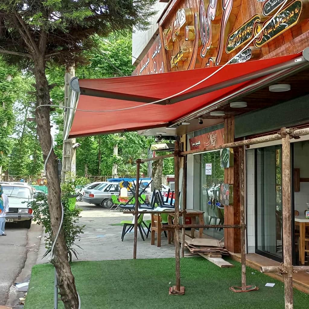 نصب سایبان برقی بازویی در قائمشهر
