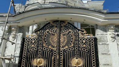 درب حیاط در بندر لنگه