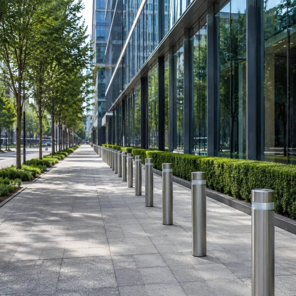 اجرای راهبند ستونی برای ورودی سازمانی