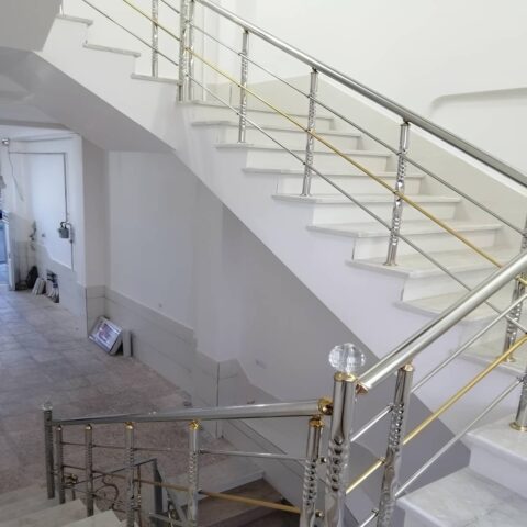 نرده استیل طلایی لوکس