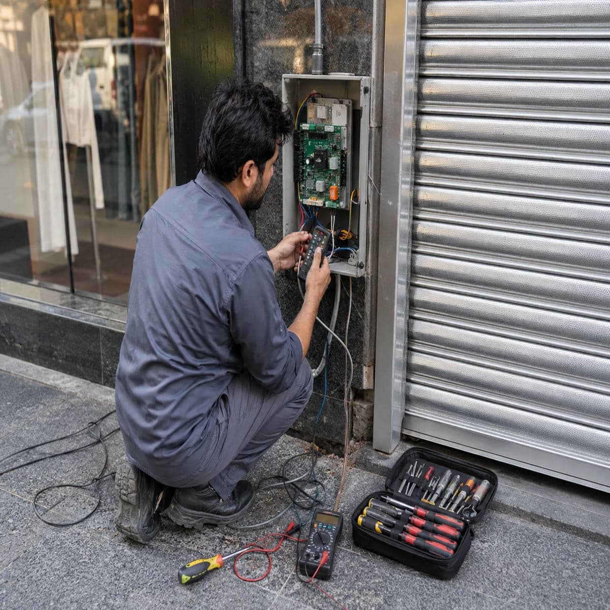 کرکره برقی ویلا با ریموت کنترل برای مدیریت ورود خودرو کرکره برقی ویلا با ریموت کنترل برای مدیریت ورود خودرو