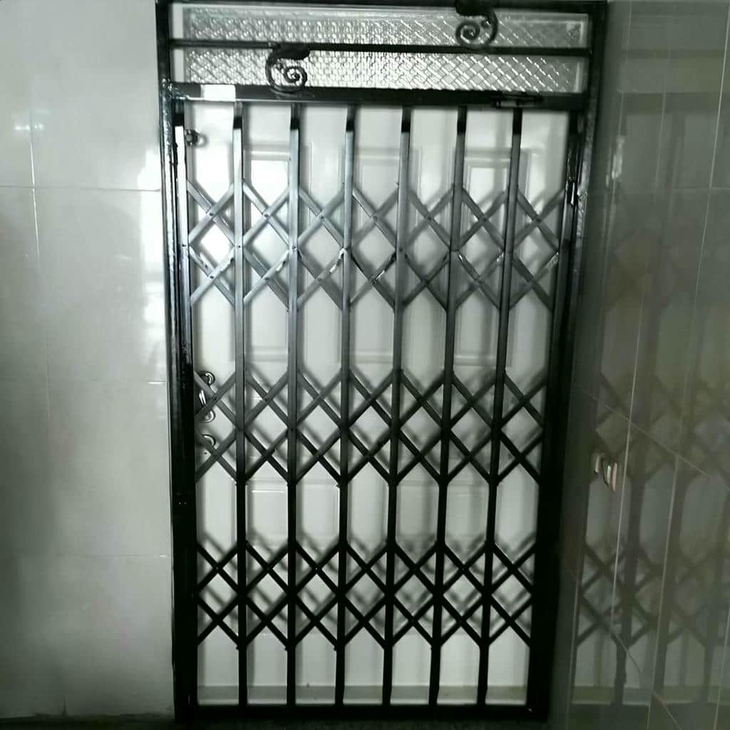 فروش حفاظ آکاردئونی دو جداره ورودی با قفل توکار