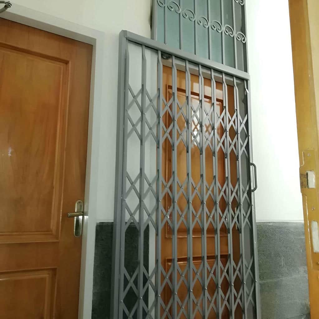 ساخت حفاظ آکاردئونی دو جداره ورودی با تسمه فلزی