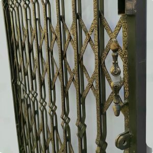 8 طرح درب آکاردئونی مدرن مشکی ورودی اداری