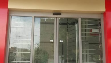 9 مدل درب اتوماتیک شیشه ای لولایی سنسوردار