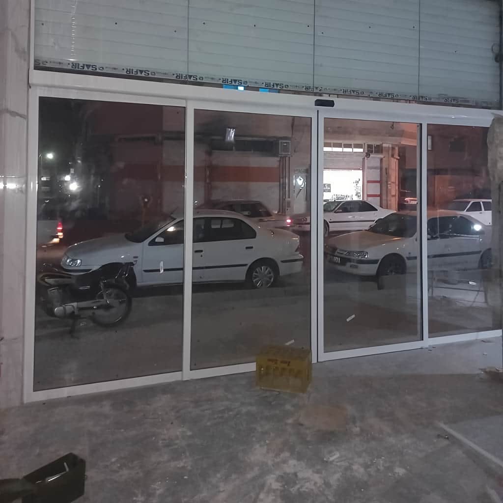 نصب درب اتوماتیک شیشه ای کشویی کارتخوان