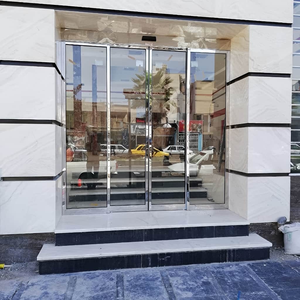 قیمت درب اتوماتیک شیشه ای ورودی ساختمان اداری