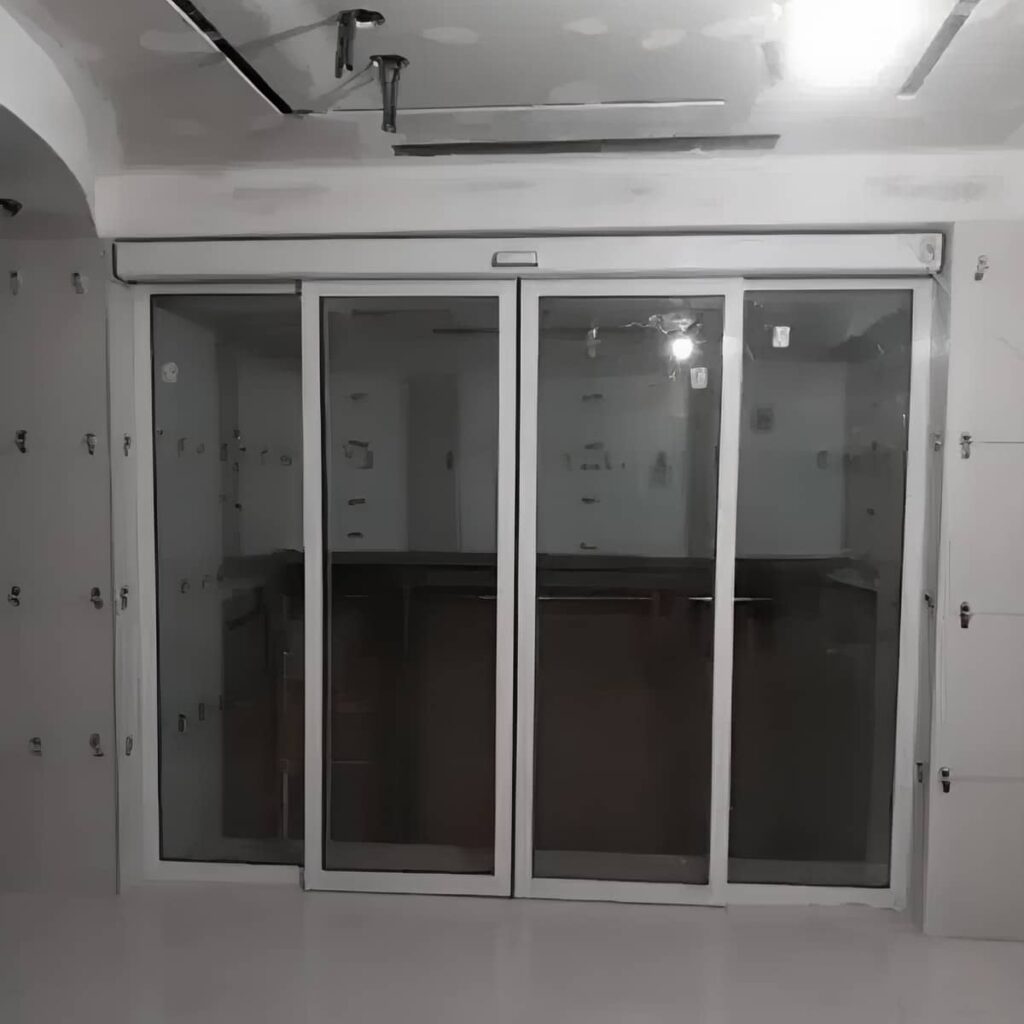 اجرای سنسور ترکیبی درب اتوماتیک شیشه ای اجرای سنسور ترکیبی درب اتوماتیک شیشه ای