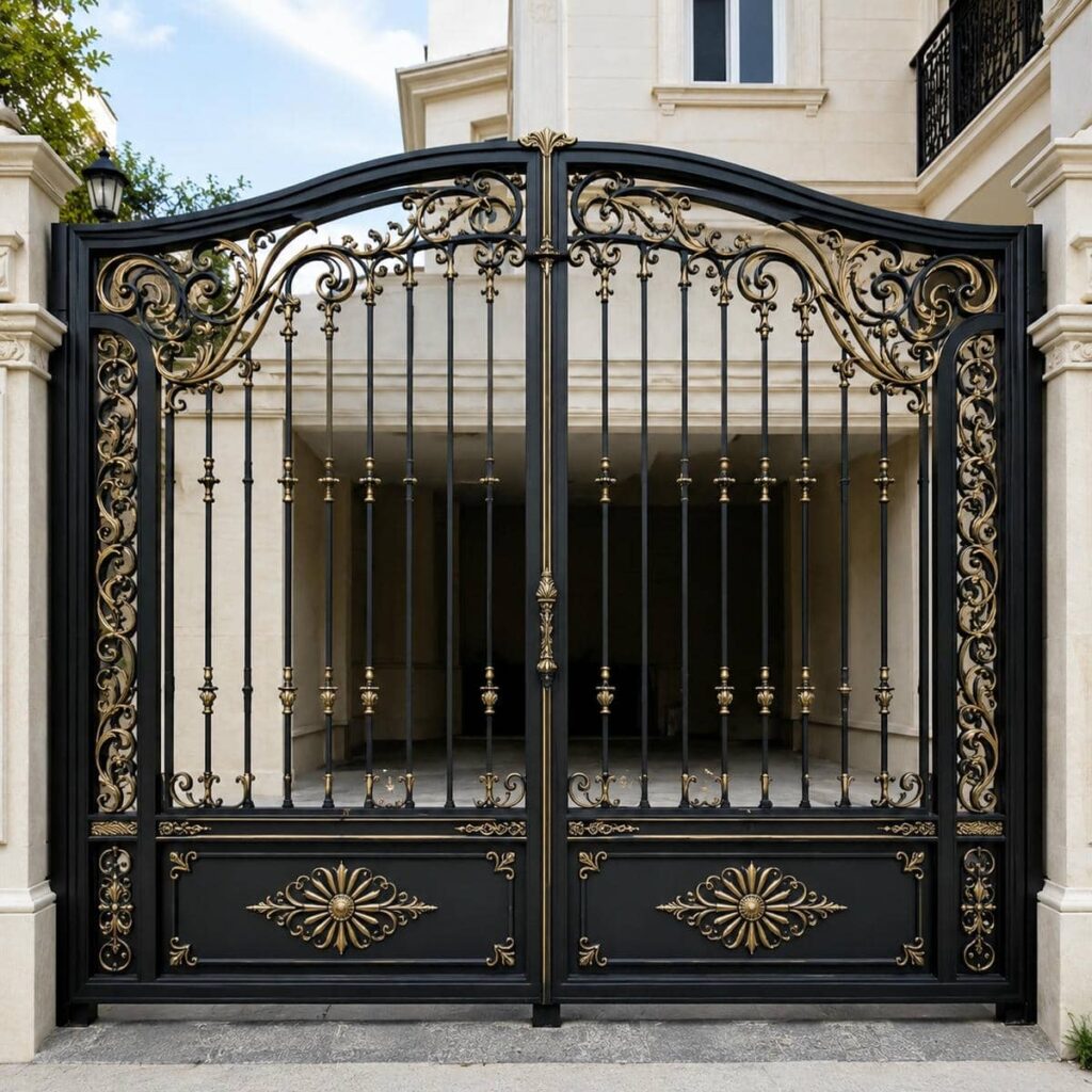 خرید درب ویلایی ریلی محوطه باغ با طرح مدرن