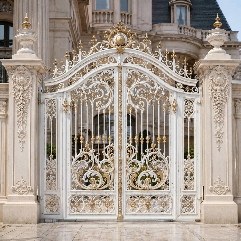 طرح نیم دایره درب باغ ویلایی قوسی