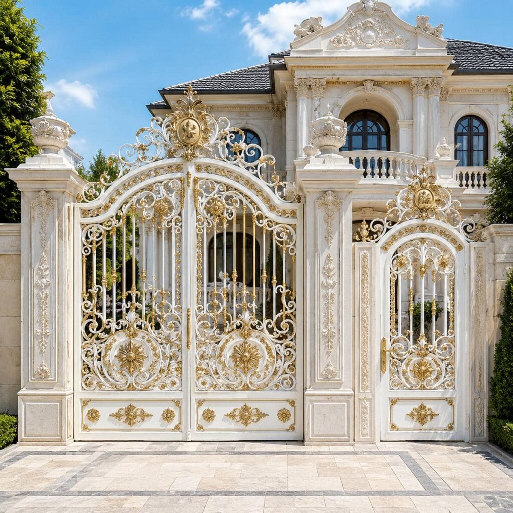 خرید درب حیاط طاق دار نیم‌دایره
