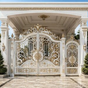7 مدل درب ویلایی برش لیزری طرح هندسی