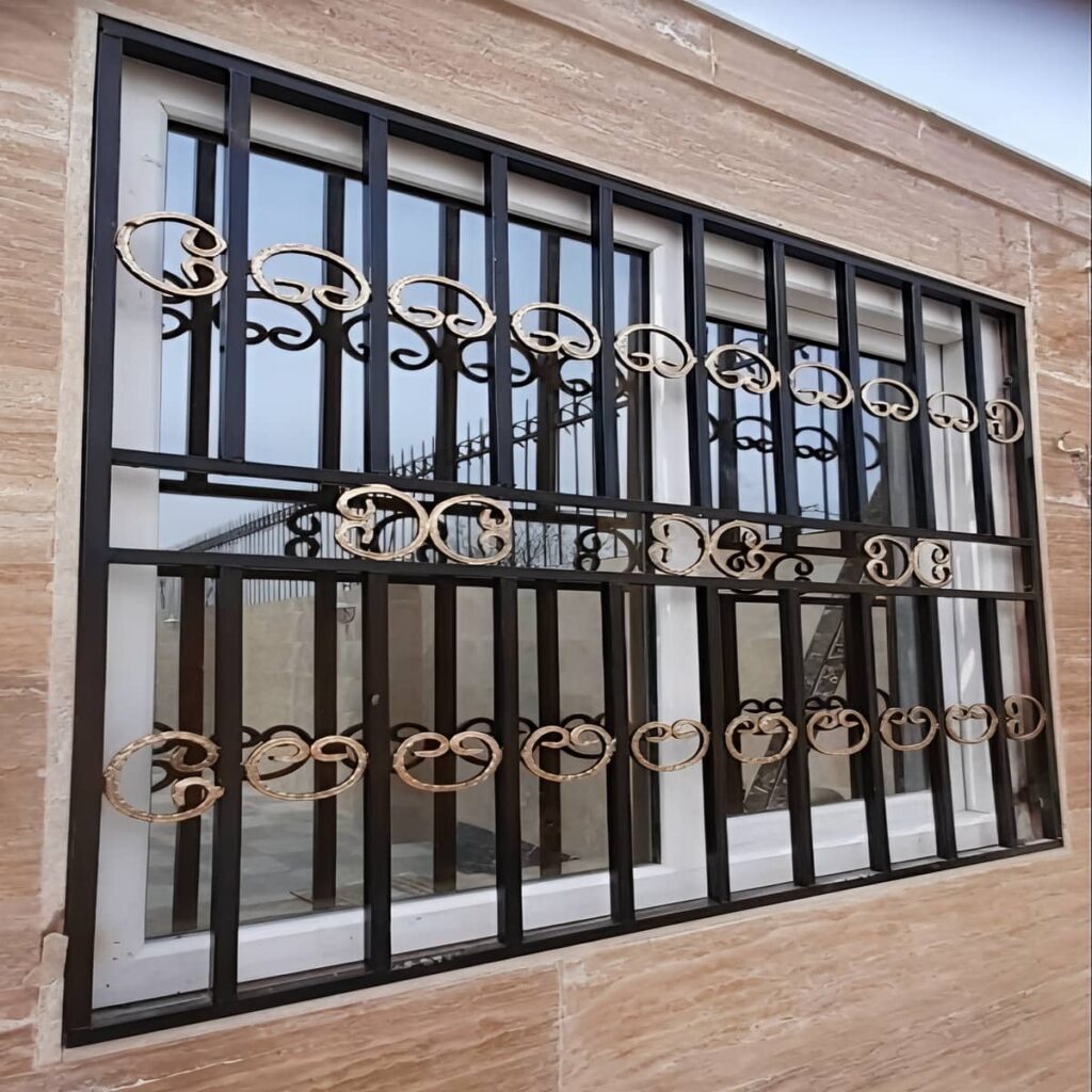 سفارش حفاظ پنجره رنگی کوره ای با کد دلخواه