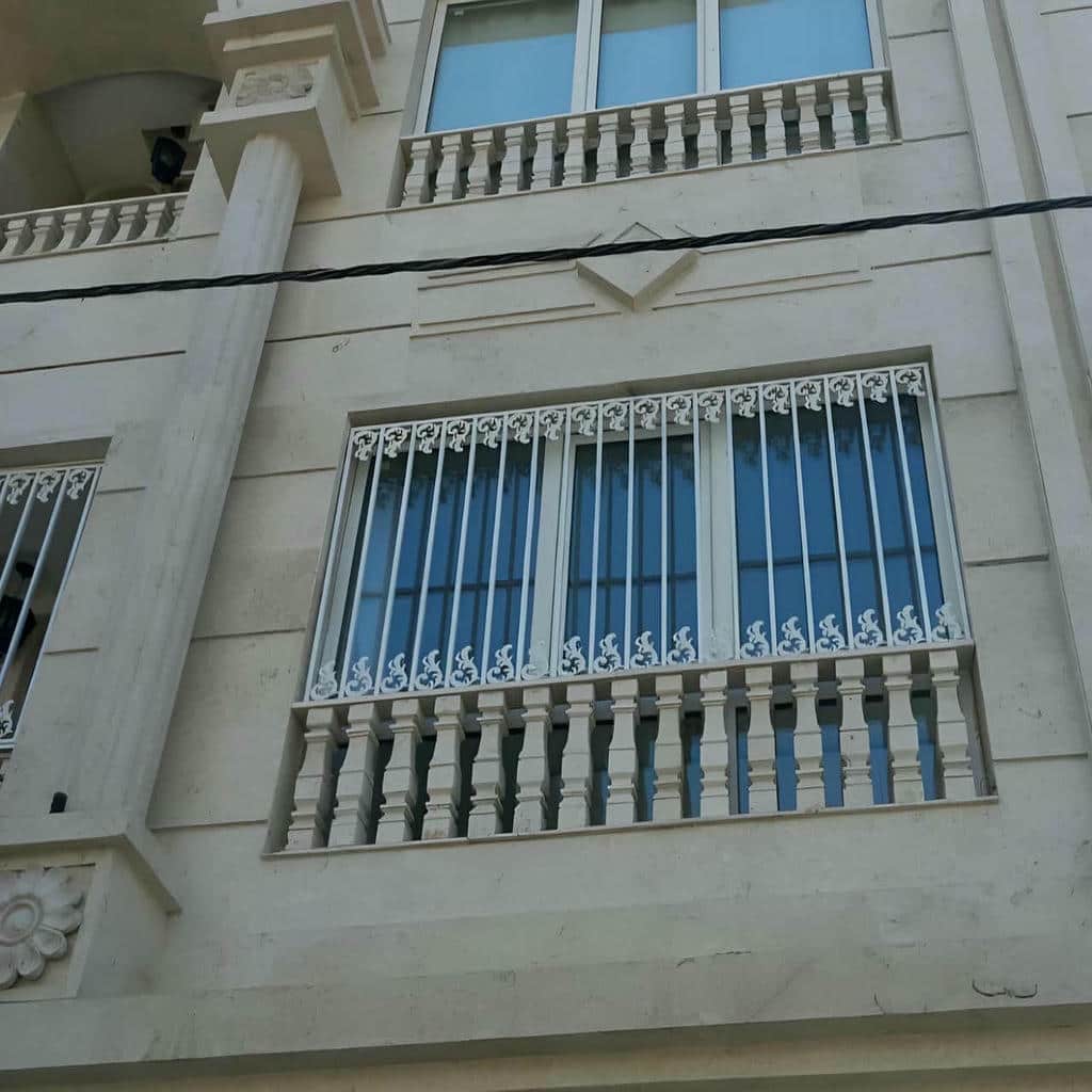 مدل گل مرکزی حفاظ پنجره فرفورژه