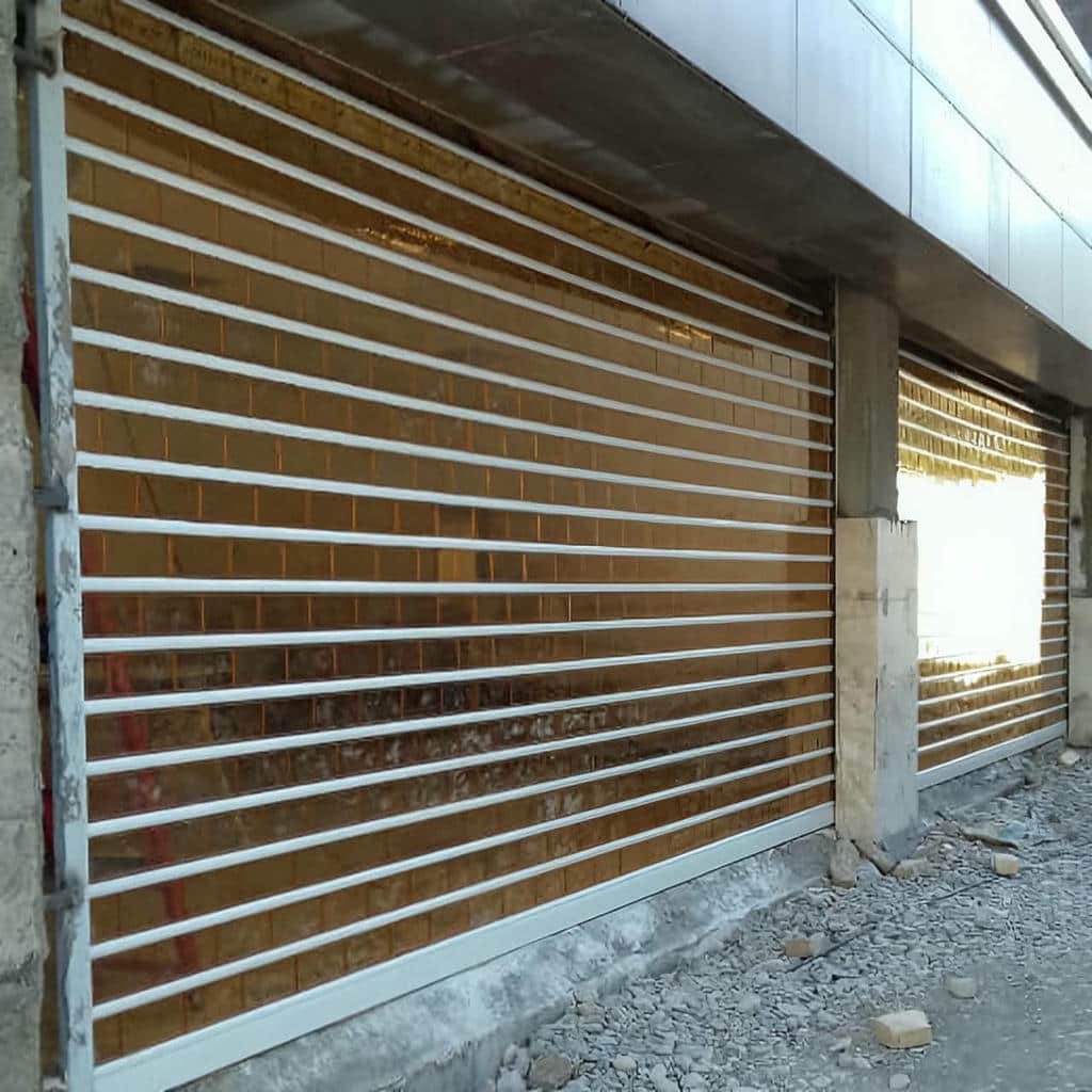 سفارش کرکره برقی مدرن نمای تجاری مدل پانچ‌دار