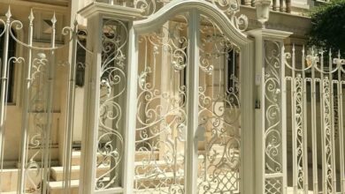 8 مدل درب پارکینگ برش لیزری طرح هندسی