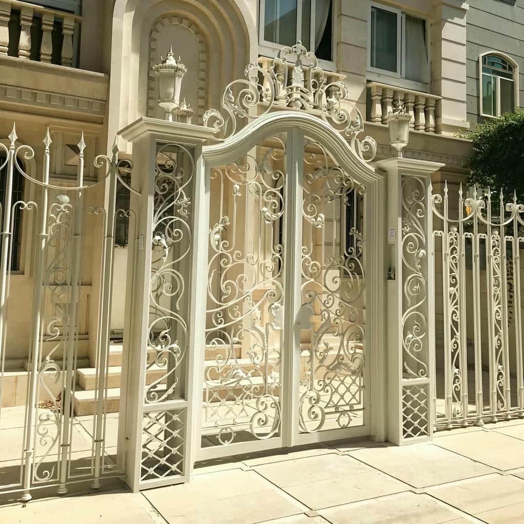 8 مدل درب پارکینگ برش لیزری طرح هندسی