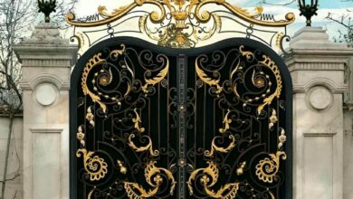 13 مدل درب حیاط بزرگ پارکینگ