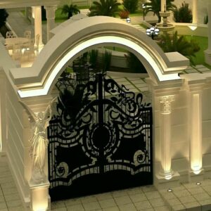 7 طرح درب حیاط CNC پنل مشبک