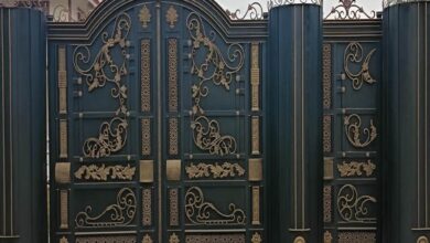 6 طرح درب آهنی کلاسیک کتیبه دار