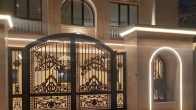 13 نمونه درب پارکینگ فلزی دو لنگه