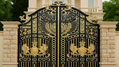 9 طرح درب پارکینگ ریلی ریل زمینی