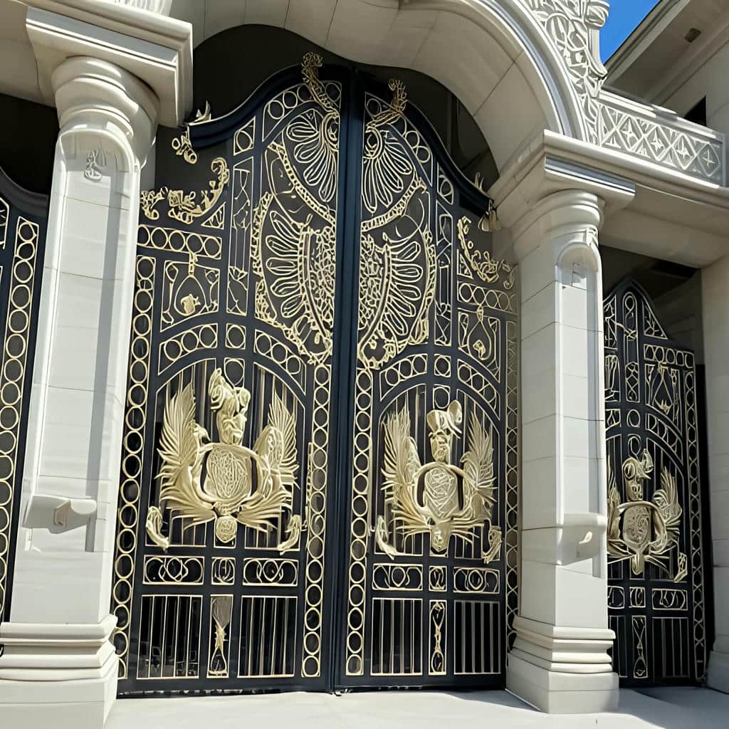 خدمات اندازه‌گیری درب حیاط برش لیزری هندسی