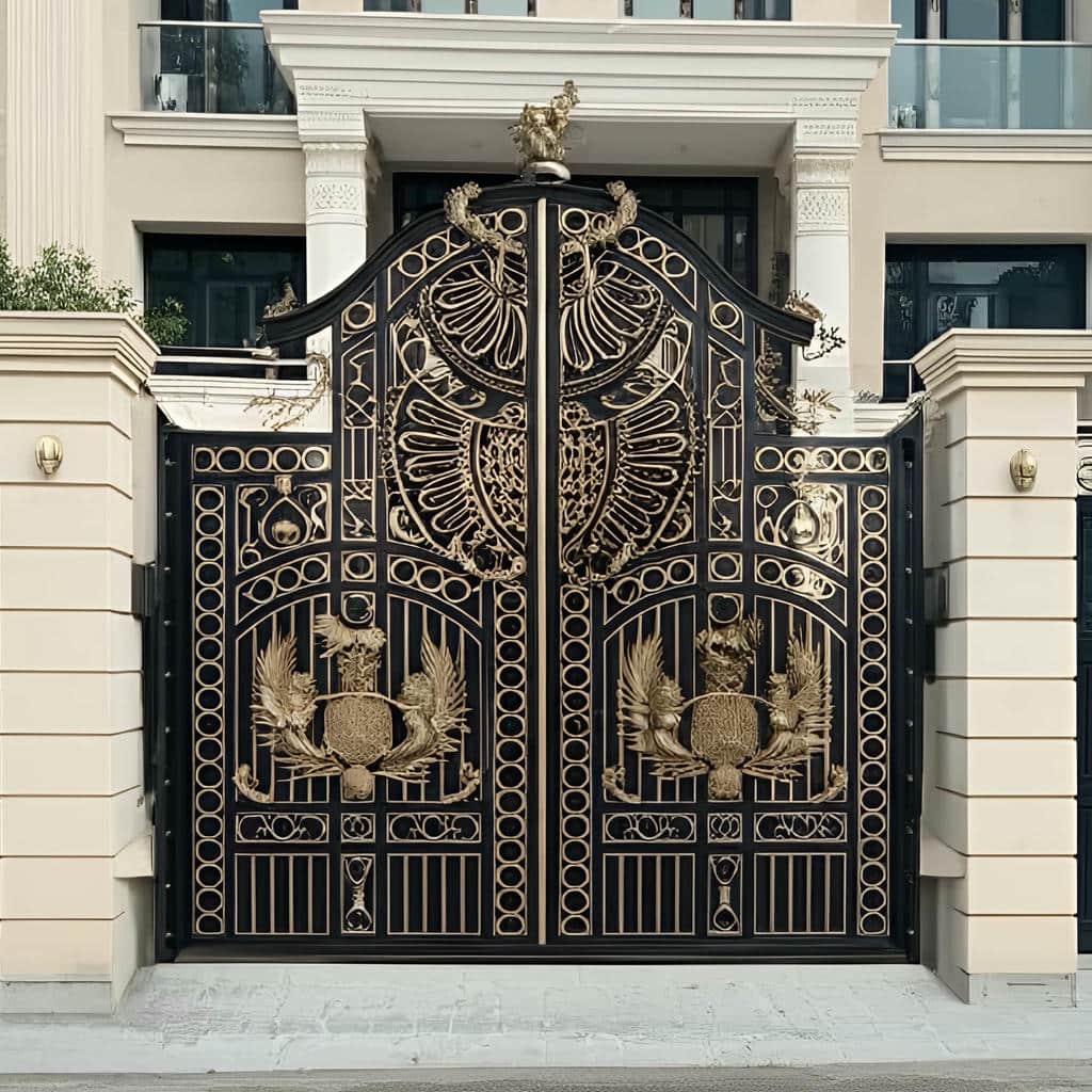 ساخت درب پارکینگ حیاط لولایی با کلاف مقاوم