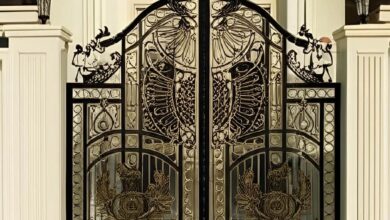 8 طرح درب پارکینگ آهنی ریلی