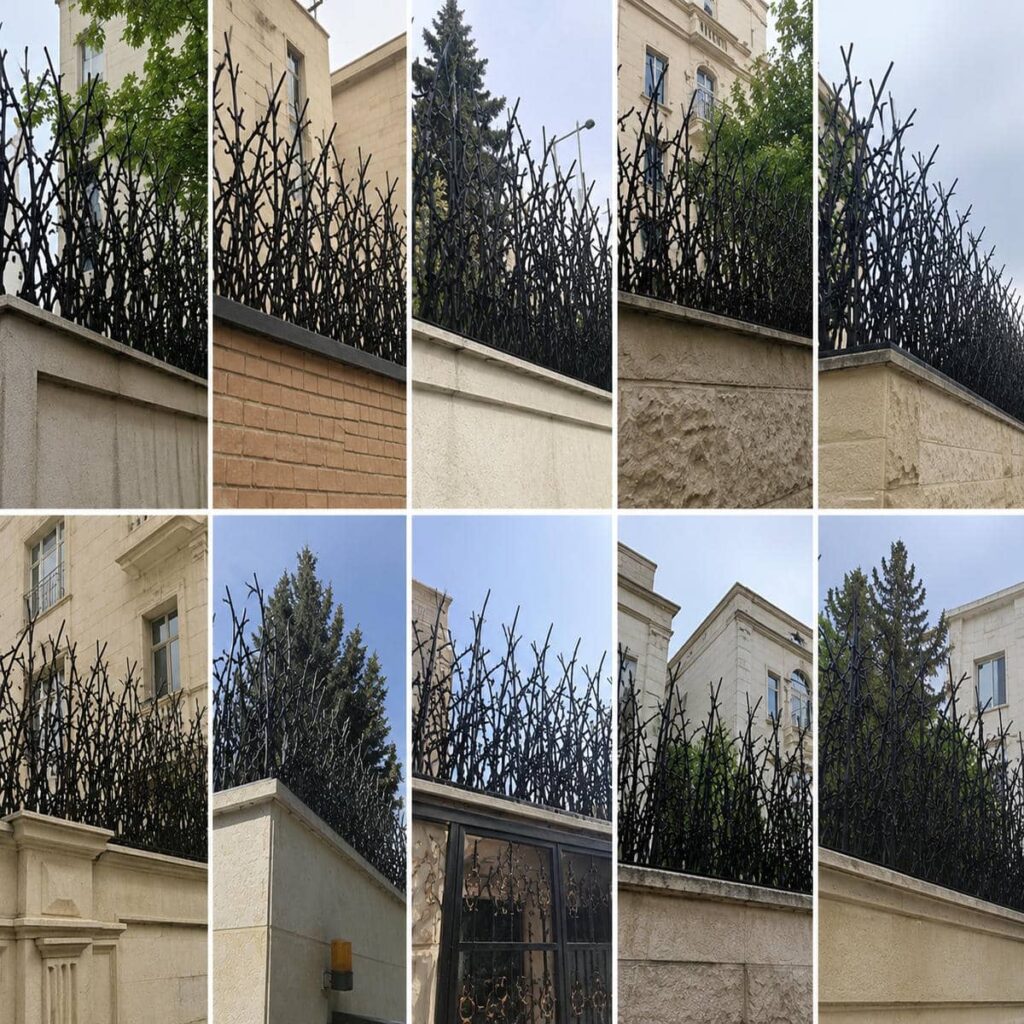 نصب حفاظ دیوار مدرن خطی روی کلاهک