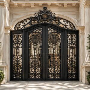 9 طرح درب حیاط آهنی نفررو