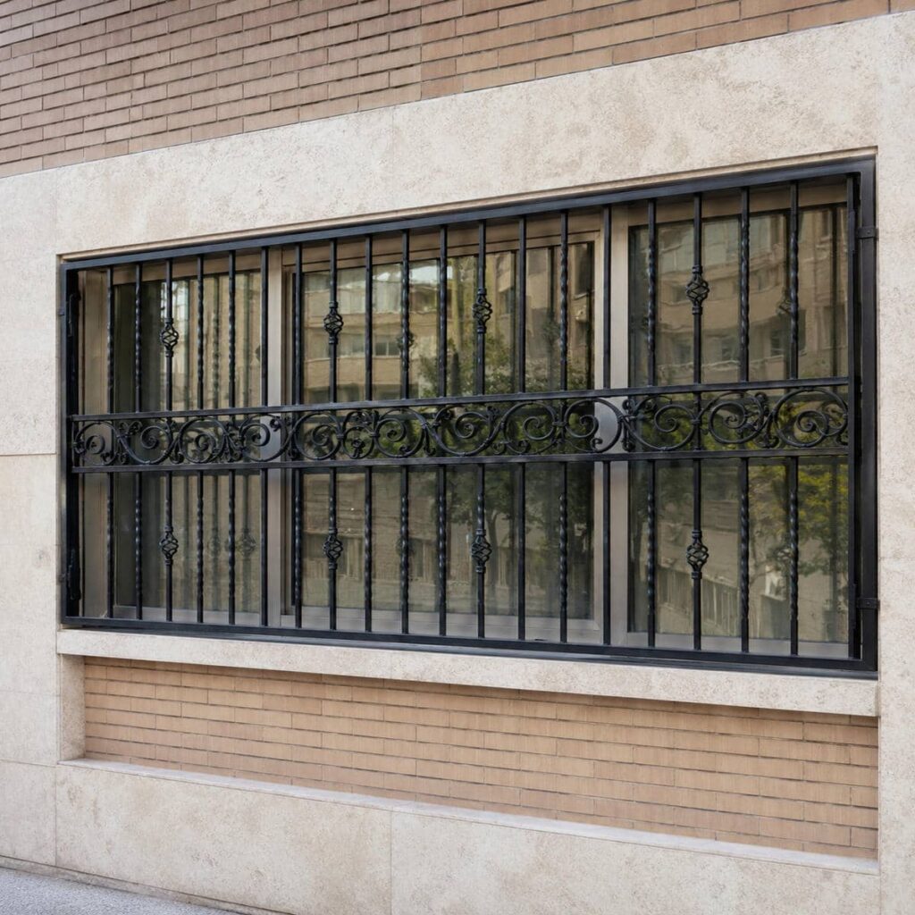 14 طرح حفاظ پنجره مشکی طلایی نما