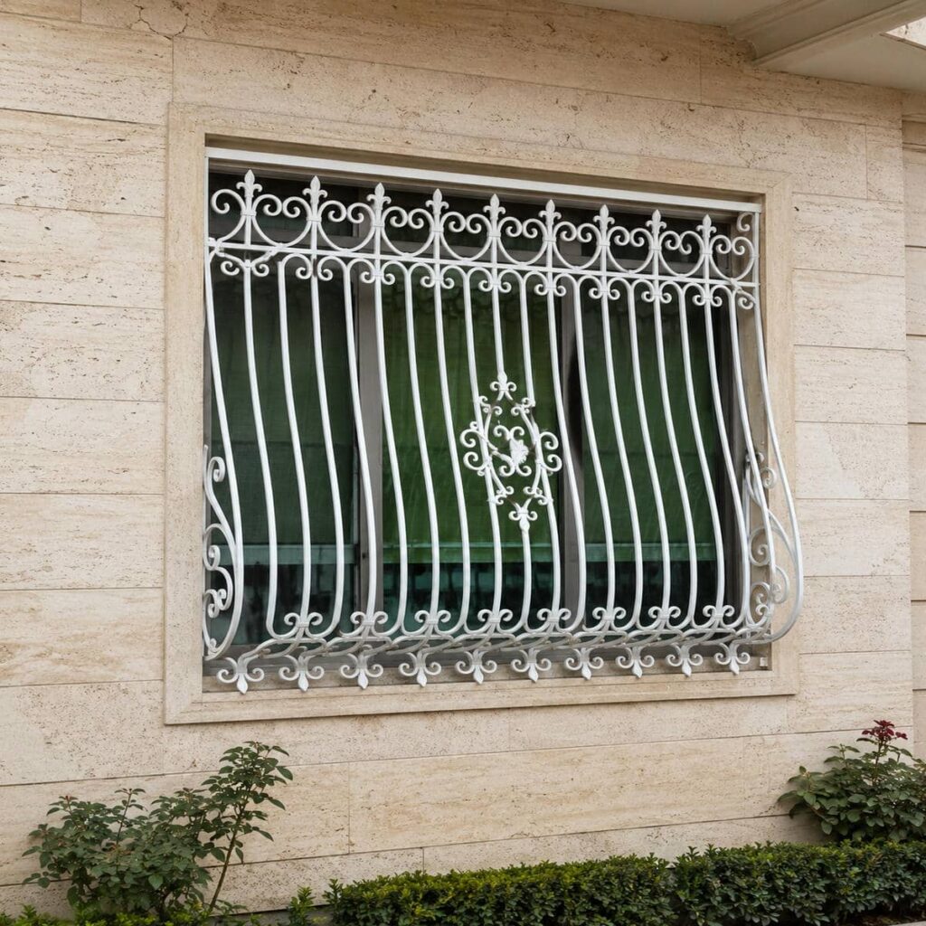 7 مدل حفاظ پنجره جای گلدان دار