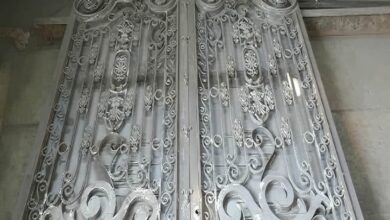 8 مدل درب پارکینگ سنگین شاسی دوبل
