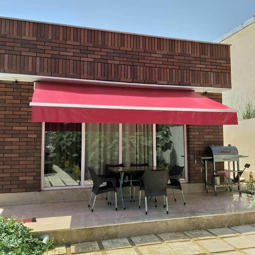 سایبان بالکن با پوشش روشن متحرک