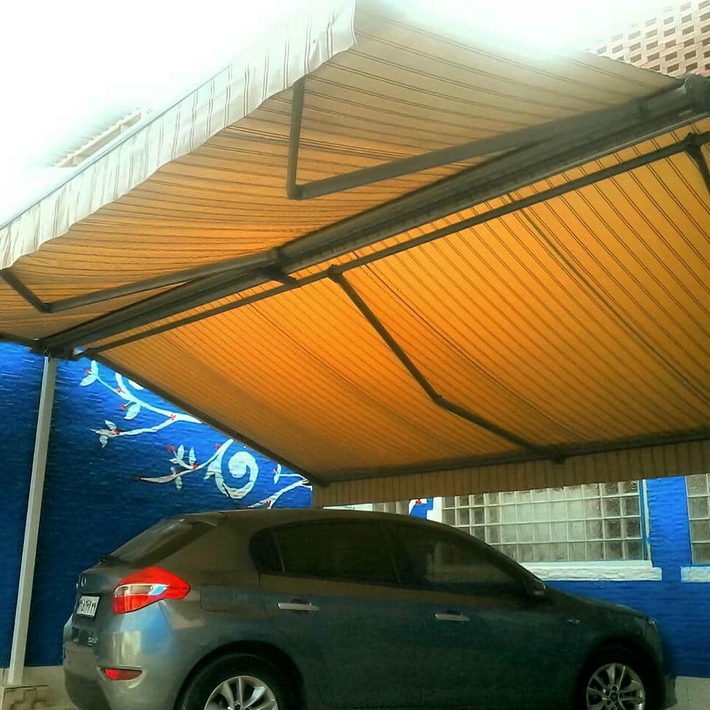 سایبان پارکینگ با پوشش مات یکدست