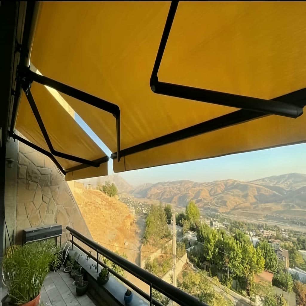 سایبان مغازه تاشو با فرم جمع شونده