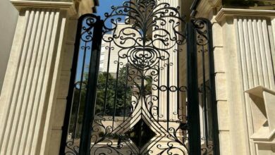 درب آهنی مسکونی با طراحی مدرن ورودی