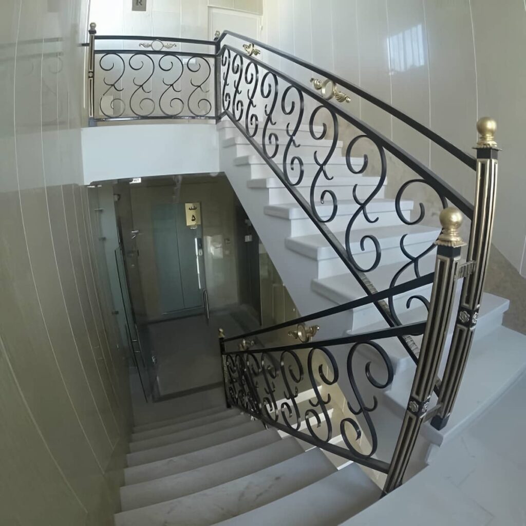 نرده فرفورژه فلزی فضای داخلی