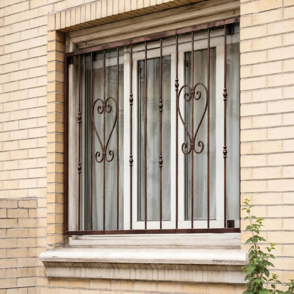 نرده پنجره با رنگ مناسب فضای بیرونی