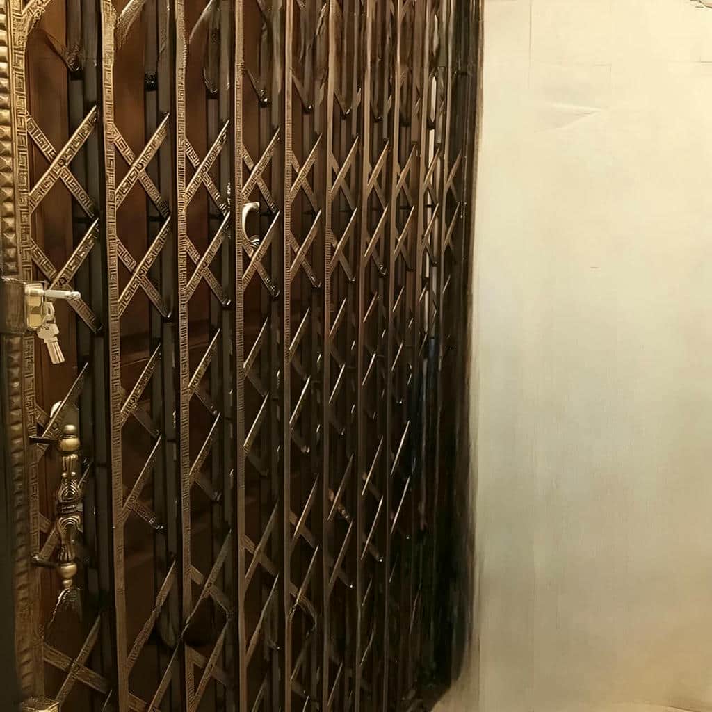 حفاظ درب آکاردئونی ریلی برای آپارتمان در استان کرمان