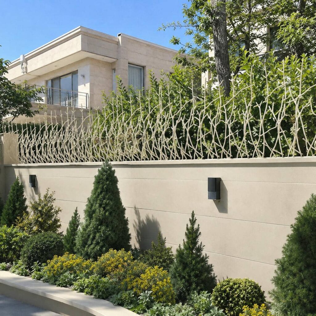حفاظ دیوار در امتداد دیوار سنگی با نصب تخصصی حفاظ دیوار در امتداد دیوار سنگی با نصب تخصصی